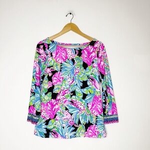 Lilly Pulitzer Printed Boatneck Top – Size Medium